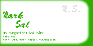 mark sal business card