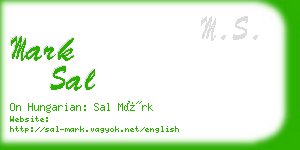 mark sal business card